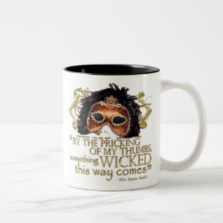 Taza Bicolor Macbeth "algo" cita traviesa (versión del oro)