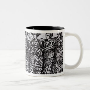 Taza Bicolor Macbeth, Banquo y las tres brujas