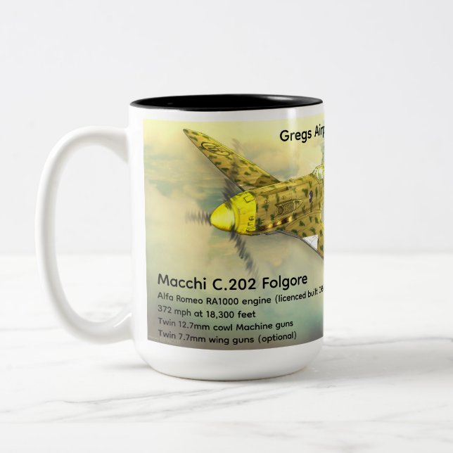 Taza Bicolor Macchi C.202 Folgore (Izquierda)