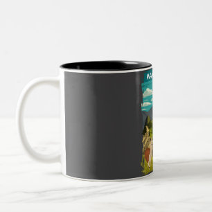 Taza Bicolor Machu Picchu Perú Vintage Mínimo Retro Incan Trav