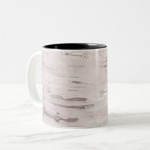 Taza Bicolor Madera de árbol de abedul blanco granero rústico p