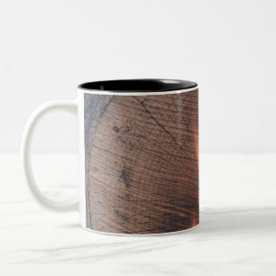 Taza Bicolor Madera en llamas