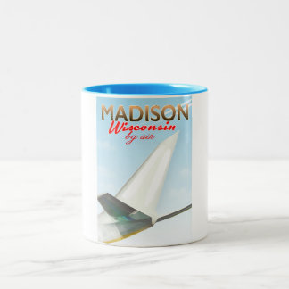 Taza Bicolor Madison Wisconsin USA Vintage poster
