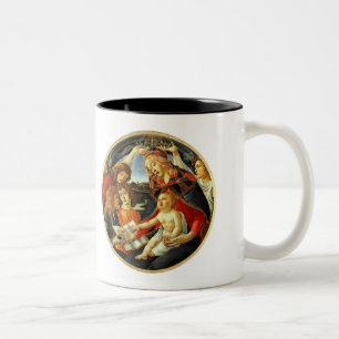 Taza Bicolor Madonna de Botticelli. Navidades Gift Mug
