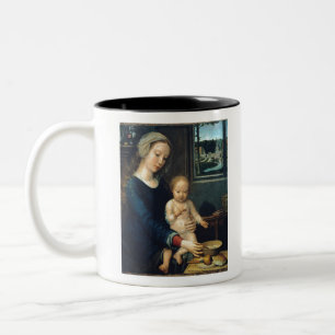 Taza Bicolor Madonna y niño con sopa de leche - Gerard David -