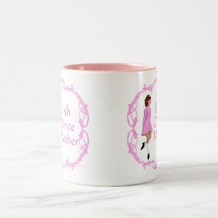 Taza Bicolor Madre de baile irlandés - Rosa