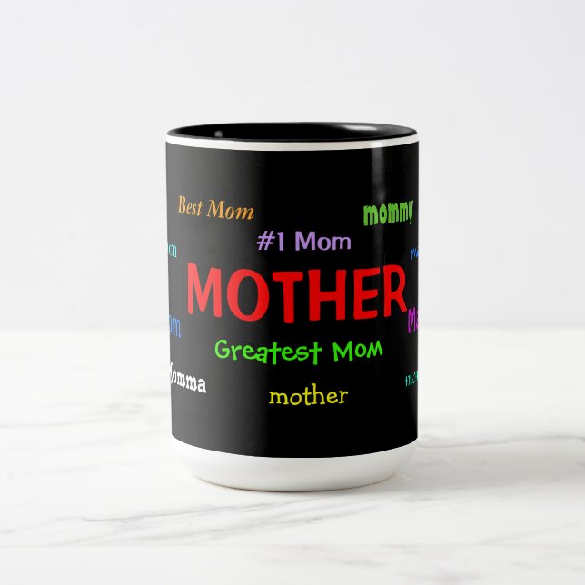 Taza Bicolor Madre de café Mug (Centro)