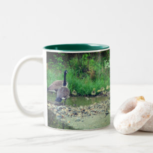 Taza Bicolor Madre de Canadá papá bebé naturaleza personalizada