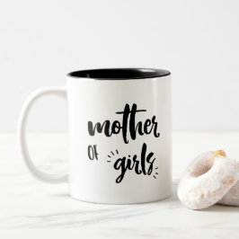 Taza Bicolor Madre de Chicas Mug, regalo del Día de la Madre