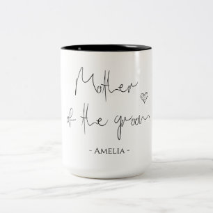 Taza Bicolor Madre de la Novia   boda y Corazón 