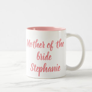 Taza Bicolor Madre de la Novia Bodas con Guión Rosa