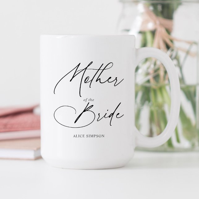 Taza Bicolor Madre de la Novia Chic Script (Subido por el creador)