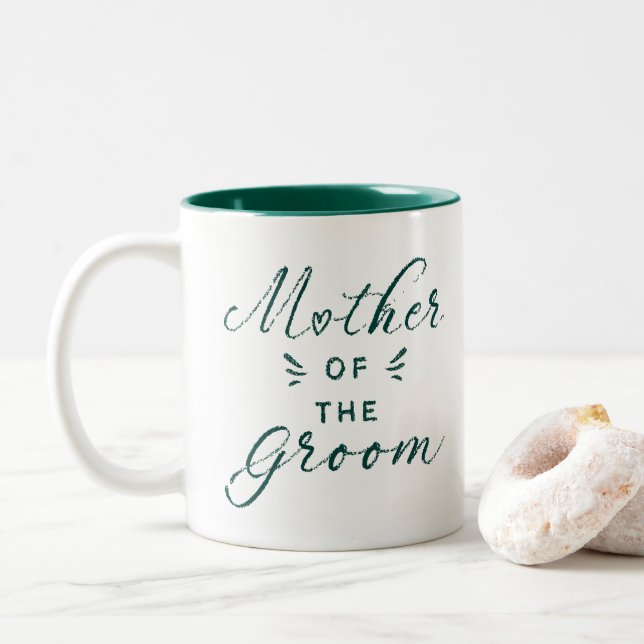 Taza Bicolor Madre del Novio Hunter Verde (Con donut)
