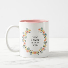 Taza Bicolor Madre divertida con hija mug