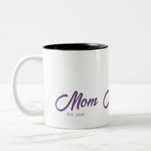 Taza Bicolor Madre establecida por Escritura Púrpura