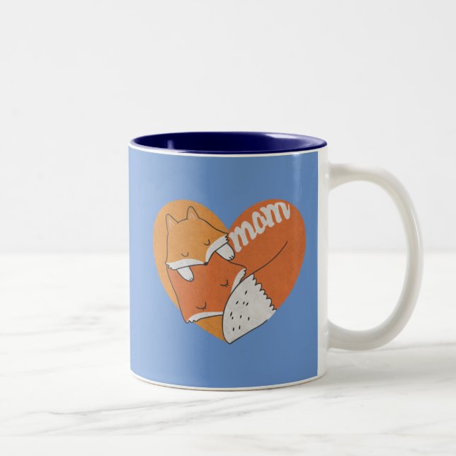 Taza Bicolor Madre Fox y Baby Fox Love (Derecha)