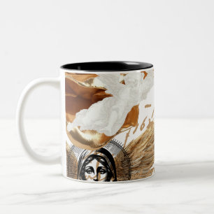 Taza Bicolor Madre María Ángel Temático Pacífico y Lujoso