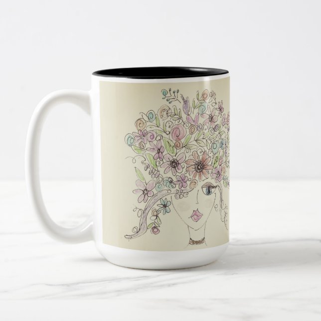Taza Bicolor Madre Naturaleza Café Mug (Izquierda)