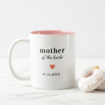 Taza Bicolor Madre personalizada de la novia<br><div class="desc">Madre personalizada de la novia con café de dos tonos</div>