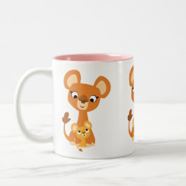 Taza Bicolor Madre Personalizado Cuidada Lionesa Con Cub
