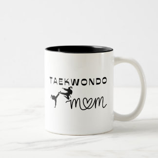 Taza Bicolor Madre taekwondo del deporte de artes marciales fem