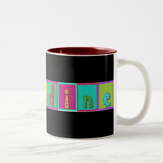 Taza Bicolor madreperla pollo de pintada (Derecha)