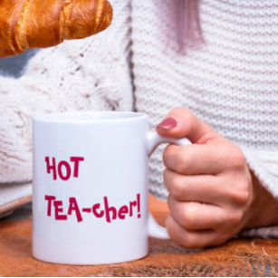 Taza Bicolor Maestra caliente - Tea-cher caliente, juego de pal