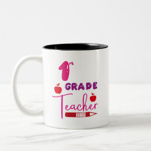 Taza Bicolor Maestra de primer grado