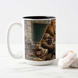 Taza Bicolor Maestro creativo León Rinoceronte
