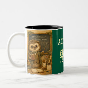 Taza Bicolor Maestro de Animales Vintage Regreso a la Escuela