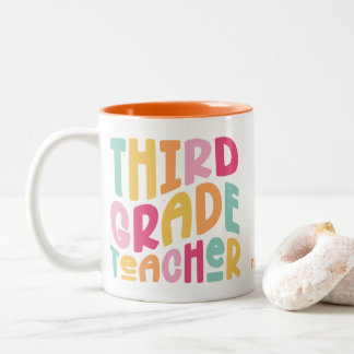 Taza Bicolor Maestro de Tercer Grado | Diseño de Tipografía Col