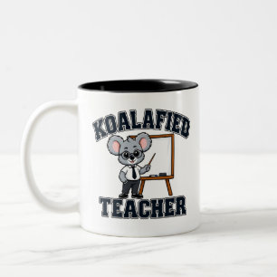 Taza Bicolor Maestro Koalificado Cita Divertida de Educador Asi