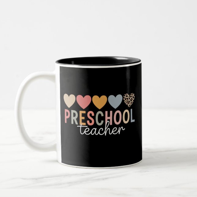 Taza Bicolor Maestro Preescolar Regreso a Clases  (Izquierda)