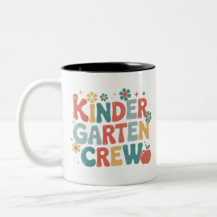 Taza Bicolor Maestro Regreso a la Escuela Equipo de Kinder