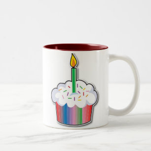 Taza Bicolor Magdalena del cumpleaños