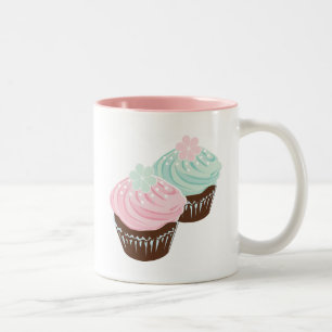Taza Bicolor Magdalenas heladas pastel lindo
