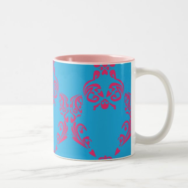 Taza Bicolor Magenta-Aguamarina del damasco (Derecha)