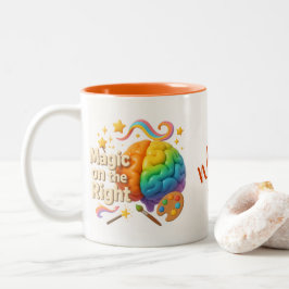 Taza Bicolor Magia a la derecha, lógica a la izquierda - doble 