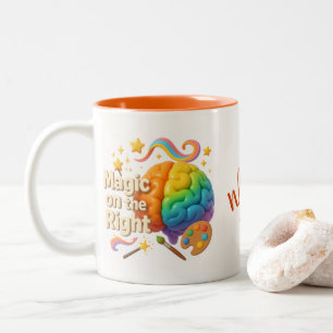 Taza Bicolor Magia a la derecha, lógica a la izquierda - doble