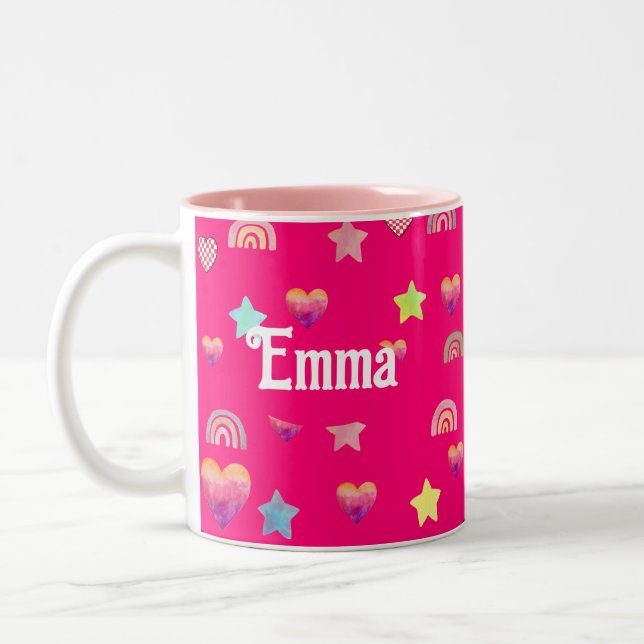 Taza Bicolor Magic pink candy world (Izquierda)