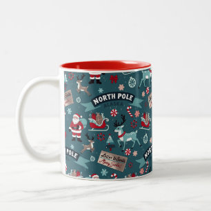 Taza Bicolor Mágica del Polo Norte - Vacaciones en Santa y los
