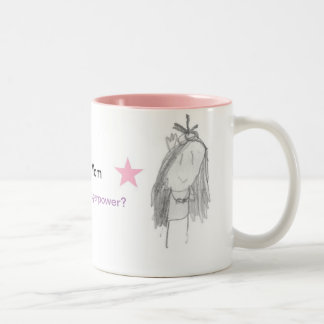 Taza Bicolor Magnesio del café de la mamá de la superpotencia