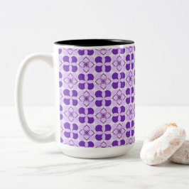 Taza Bicolor Magnífica floral moderna