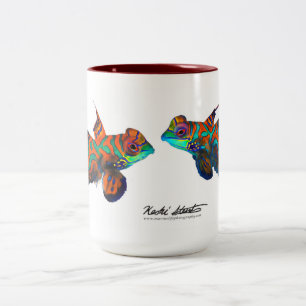 Taza Bicolor Magnífica parrilla de peces mandarínicos, Synchi