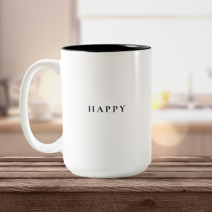 Taza Bicolor Magnífica tipografía minimalista simple y elegante