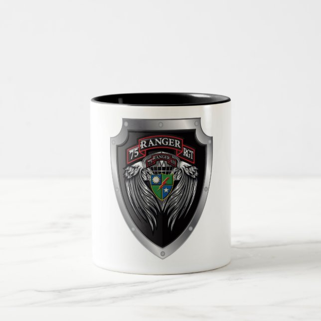 Taza Bicolor Magnífico Bat STB 75th Ranger Regimental Scroll (Centro)