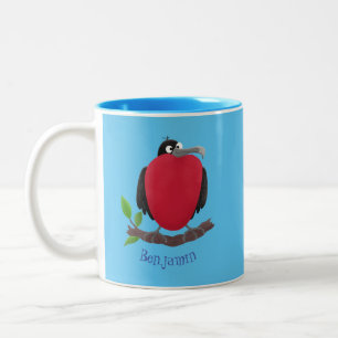 Taza Bicolor Magnífico personalizado de pájaro fragata