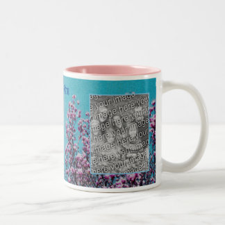 Taza Bicolor Magnolia Blossoms Blue Sky Painting Añadir tu foto
