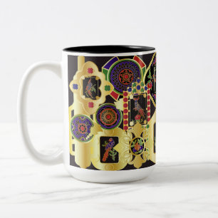 Taza Bicolor Mah Jongg Jewelry Mug