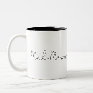 Taza Bicolor Mah-mamáes establecidas   Café de dos tonos con re